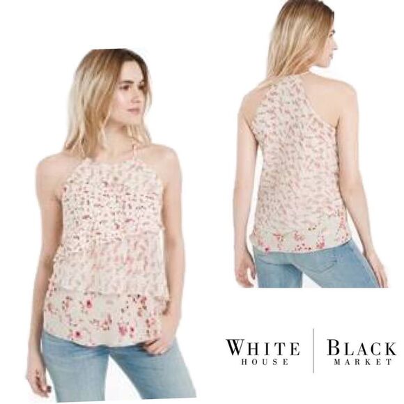 White House Black Market Tops - NWT WHBM Tiered Floral Top size XLP
STYLE: 570199560